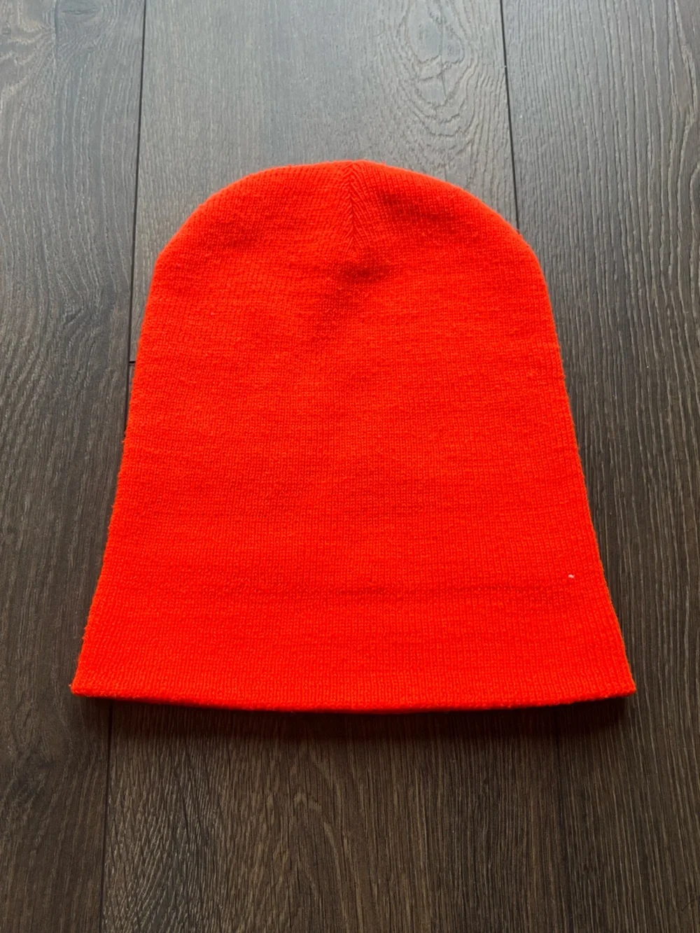 Orange Knit Beanie Hat